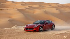 Car Ferrari FF red cars desert dunes vehicle sand Ferrari