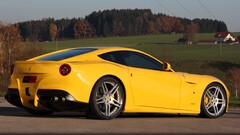 Car Ferrari yellow cars ferrari f12 vehicle landscape