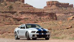 Car Ford mustang rock vehicle silver cars blue Ford outdoors