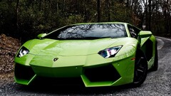 Car green cars Lamborghini