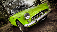 Car Green closeup green cars vehicle Trees