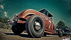 Car hot rod vehicle red cars numbers