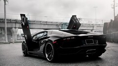 Car Lamborghini black Lamborghini-Aventador vehicle black cars