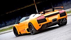 Car Lamborghini yellow cars Sports Car cabriolet car spoiler