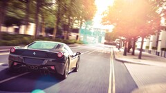 Car long exposure Ferrari vehicle street