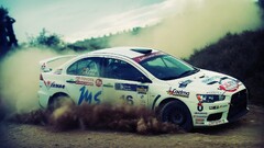 Car Mitsubishi mitsubishi lancer rally cars race cars dirt Sport