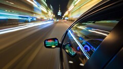Car motion blur road light trails long exposure speedometer