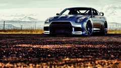 Car Nissan nissan gt-r vehicle blue cars