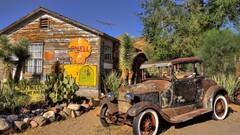 Car old car Rat Rod wreck oldtimer House old vintage oldtimers