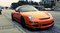 Car orange cars Porsche porsche 997 porsche 911