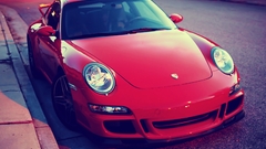 Car porsche 911 red cars vehicle haze pink red porsche 997