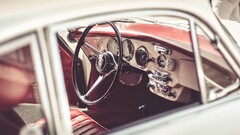 Car Porsche car interior steering wheel vehicle Porsche 356