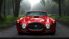 Car red cars Ferrari vehicle Trees Vintage car