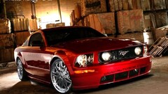 Car red cars Ford Mustang GT boxes Ford vehicle Ford mustang