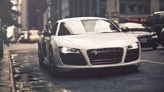 Car Sports Car Audi coupe white cars urban vehicle audi r8