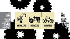 Car Typography gears Industrial