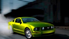 Car vehicle green cars smoke Ford