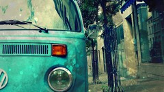 Car vw bus vehicle urban grunge Volkswagen
