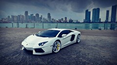 Car white cars cityscape Lamborghini vehicle Supercars