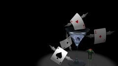 Cards poker backgrounds 3d