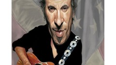 Caricature faces bruce springsteen musicians artwork