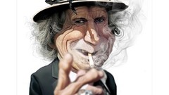 Caricature faces keith richards artwork Rolling Stones