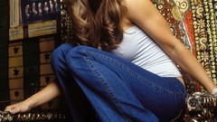 Carmen Electra stills brunettes models photo shoot huge boobs