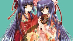 Carnelian kimono purple hair