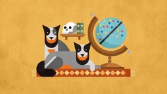 Carpet Books Dogs skulls globes artwork Simple Background