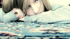 Carpet woman blondes facebook lying down