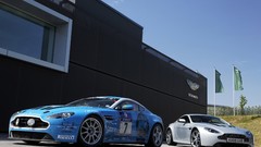 Cars Aston Martin vehicles racing cars low-angle shot front 