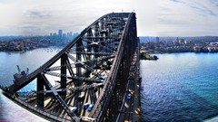 Cars Australia Sydney Bridges cityscapes sydney harbour bridge