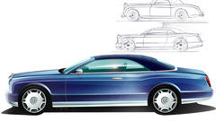 Cars Bentley drawings azure