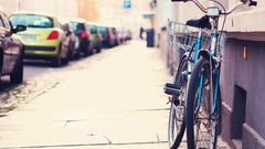 Cars Bicycles bokeh streets cityscapes