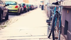 Cars Bicycles cityscapes