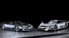 Cars black background Mercedes-Benz vehicles front angle view 
