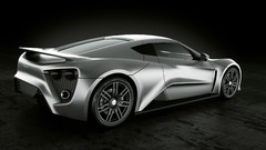 Cars black background Zenvo vehicles zenvo st1 rear angle view