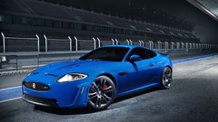 Cars blue cars Jaguar XKR-S