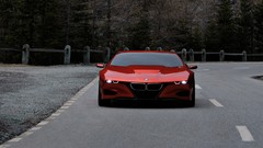Cars BMW Euro headlights concept art Supercars red cars BMW M1