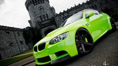 Cars bmw m3 green cars selective coloring