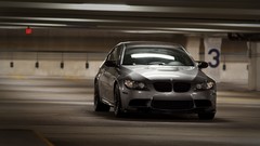Cars BMW parking lot silver cars