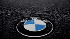 Cars BMW rain drops logos panzer
