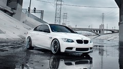 Cars BMW reflections vehicles white cars BMW E92