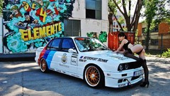 Cars BMW romania outdoors lingerie brunettes girls with cars 