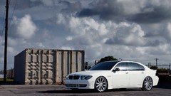 Cars BMW side view white cars