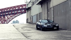 Cars Bridges Mercedes-Benz vehicles streets Mercedes-Benz SLR 