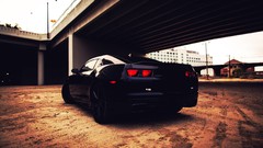 Cars Bridges urban chevrolet camaro ss black cars