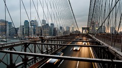 Cars Bridges USA motion blur cityscapes brooklyn bridge new 