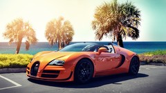 Cars Bugatti roads sunlight streets bugatti veyron Bugatti 