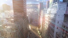 Cars buildings sunlight cityscapes artwork digital art